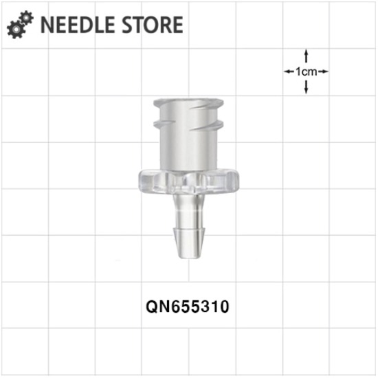 [QN655310]실린저 루어 락 튜빙 커넥터 (PC) / 내경 3/32 인치, 2.4mm 튜빙에 적합